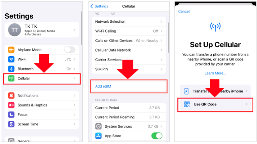 Add Mobile Plan screen