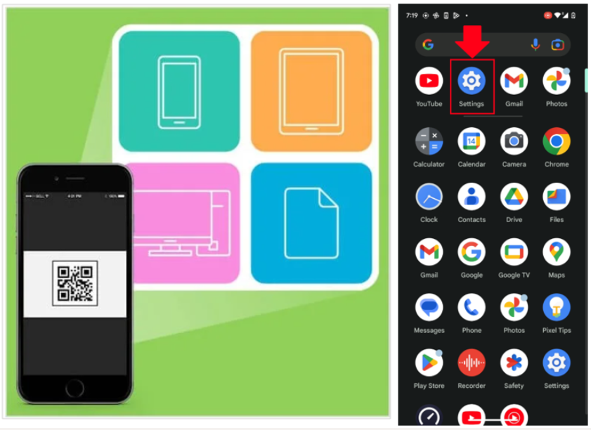 QR code screen (Android)