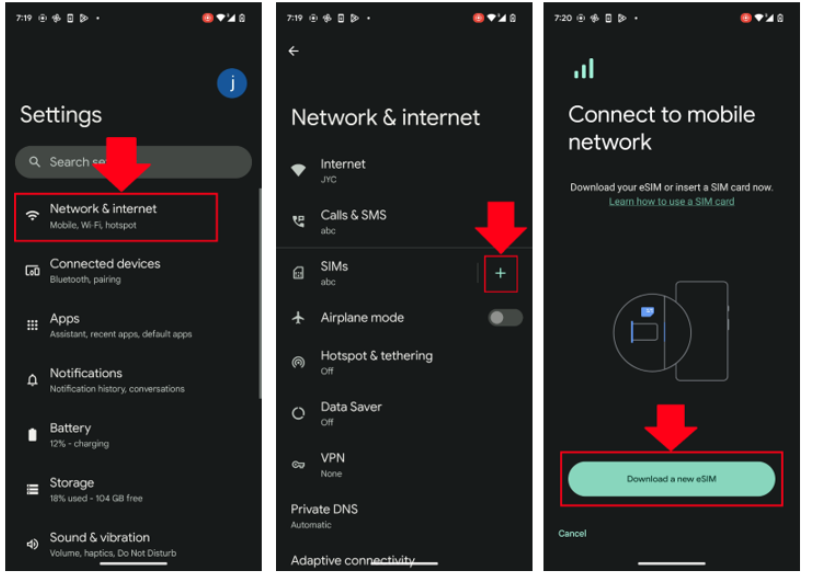 Scan QR code (Android)