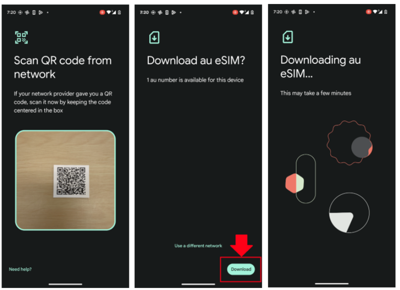 QRコード読み取り画面2